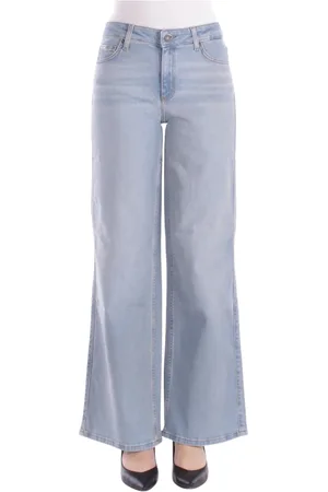 Guess Jeans, Dames, Blauw, W26, Denim, Lichtblauwe Denim Jeans met Logo
