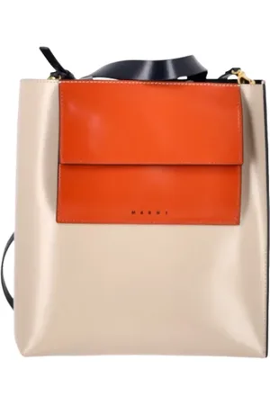 Marni Pre-owned, Dames, Oranje, ONE Size, Leer, Pre-owned Leather totes