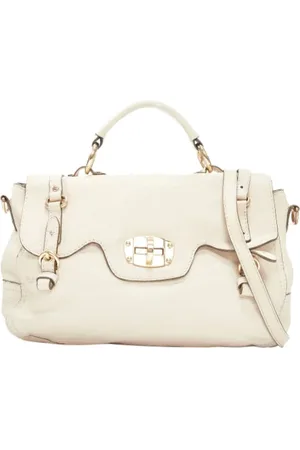 Miu Miu Pre-owned, Dames, , ONE Size, Leer, Tweedehands leren handtassen
