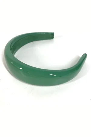Miu Miu Pre-owned, Dames, Groen, ONE Size, Leer, Pre-owned Leather hair-accessories