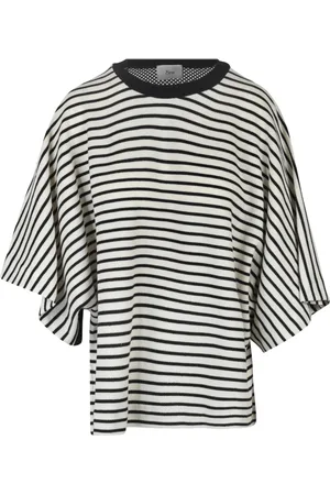 8PM Tops, Dames, Zwart, L, Katoen, Kimono Mouw Mesh Achter T-shirt