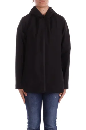 save the duck Jassen, Dames, Zwart, S, Polyester, Zwarte Hoodie met zijzakken met rits