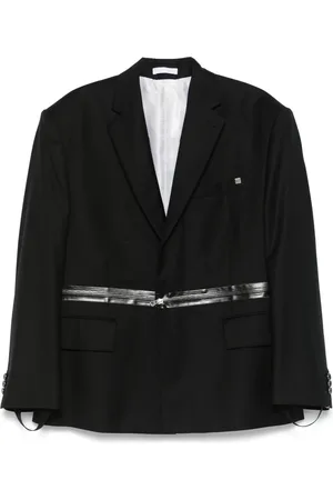 Helmut Lang Jassen, Heren, Zwart, S, Zwarte Zip Driver Jas