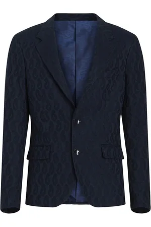 Etro Jassen, Heren, Blauw, L, Katoen, Blauwe Katoenen Jas voor Mannen