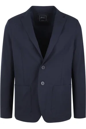 HERNO Jassen, Heren, Blauw, L, Polyester, Wavy Touch Laminar Blazer