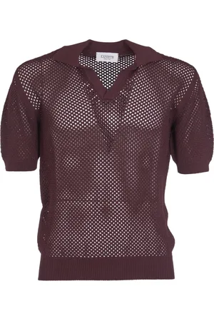 LANEUS Tops, Heren, Bruin, M, Polo Sweaters