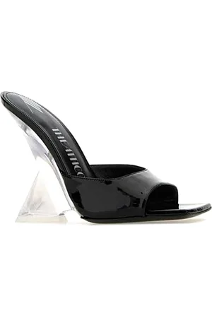 The Attico Schoenen, Dames, Zwart, 36 EU, Leer, Stijlvolle Sandaal voor Modieuze Look