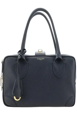 Golden Goose Tassen, Dames, Zwart, ONE Size, Gestructureerde leren handtas