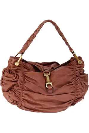 Bally Pre-owned, Dames, Bruin, ONE Size, Leer, Tweedehands leren handtassen