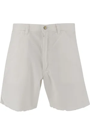 Ralph Lauren Korte broeken, Heren, Wit, W36, Katoen, Witte Dungarees Shorts Platte Voorkant