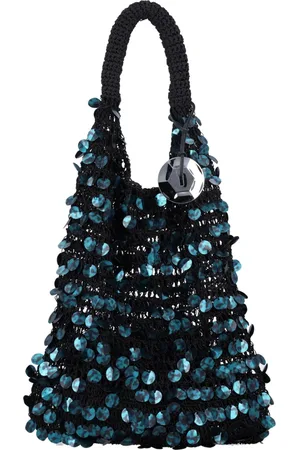 J.W.Anderson Tassen, Dames, Blauw, ONE Size, Pailletten, Donker Teal Paillet Hobo Tas