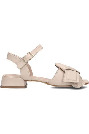 Stefano Lauran Schoenen, Dames, Wit, 39 EU, Leer, Witte elegante sandalen met blokhak