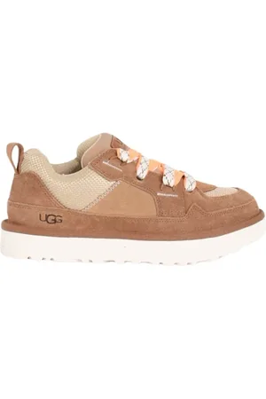 UGG Schoenen, Heren, Bruin, 41 EU, Suède, Lowmel suède sneakers met gerecycled stof