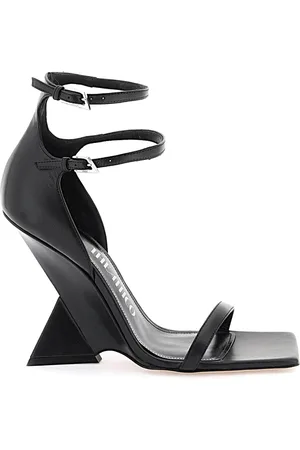 The Attico Schoenen, Dames, Zwart, 38 EU, Leer, Stijlvolle Sandalen voor elke gelegenheid