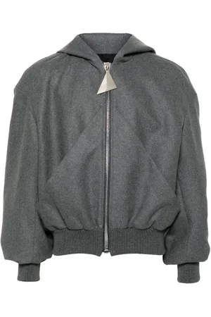 The Attico Sweatshirts & Hoodies, Dames, Grijs, S, Katoen, Grijze Katoenen Hoodie Aw 24