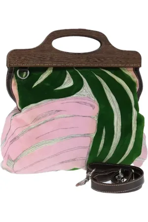 Miu Miu Pre-owned, Dames, Roze, ONE Size, Suède, Pre-owned Suede handbags