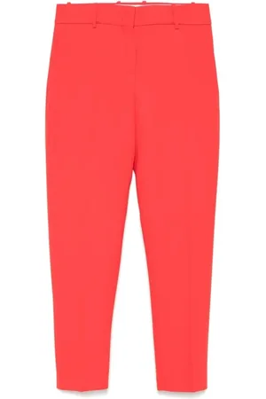 ERMANNO SCERVINO Broeken, Dames, Rood, S, Stijlvolle Crepe Broeken voor Vrouwen