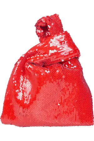 Msgm Tassen, Dames, Rood, ONE Size, Polyester, Rode Paillet Handtas