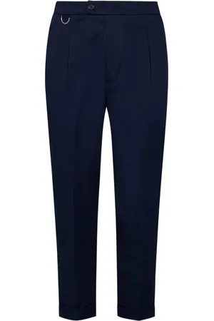 LOW BRAND Broeken, Heren, Blauw, W32, Katoen, Blauwe Stretch Katoenen Broek
