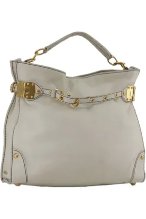 Miu Miu Pre-owned, Dames, Wit, ONE Size, Leer, Tweedehands leren handtassen
