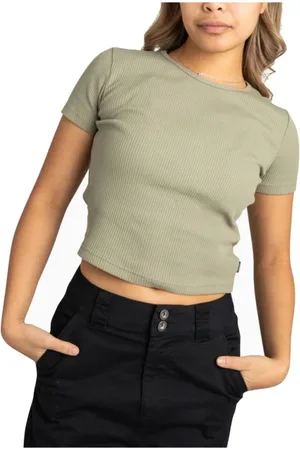 Converse Tops, Dames, Groen, S, Ribbed Womens Shirts