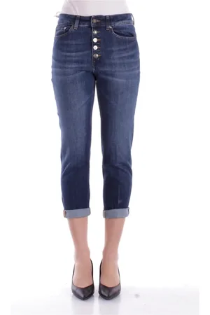 Dondup Jeans, Dames, Blauw, W25, Katoen, Blauwe Logo Jeans Regular Fit