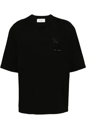 LANEUS Tops, Heren, Zwart, L, Jersey T-shirt voor mannen