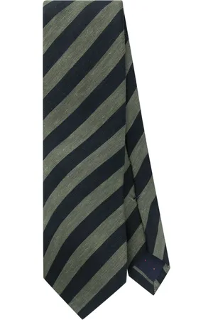 Paul Smith Accessoires, Heren, Veelkleurig, ONE Size, Gestreepte heren stropdas in Slub stijl
