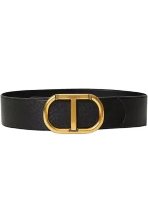 Twin-Set Accessoires, Dames, Zwart, S, Zwart Oval T Gesp Riem