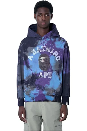 A Bathing Ape Sweatshirts & Hoodies, Heren, Veelkleurig, 2Xl, Katoen, Tie-Dye Logo Hoodie