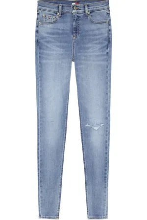 Tommy Hilfiger Jeans, Dames, Blauw, W27, Katoen, Blauwe Jeans voor Vrouwen