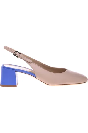 BALDININI Schoenen, Dames, , 38 1/2 EU, Nude and blue leather slingbacks