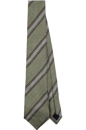 Paul Smith Accessoires, Heren, Groen, ONE Size, Gestreepte heren stropdas