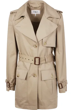 Chloé Mantels, Dames, , S, Stijlvolle Korte Trenchcoat