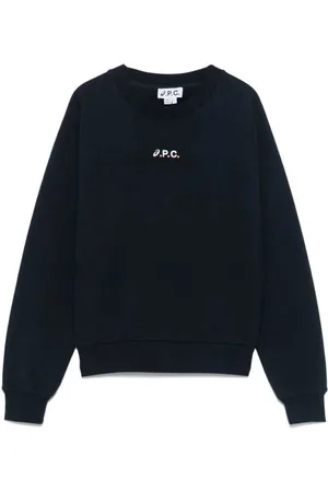 A.P.C. Sweatshirts & Hoodies, Dames, Blauw, L, Katoen, Donkerblauwe Sweat Stone Sweatshirt