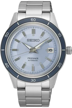 Seiko Accessoires, Dames, Grijs, ONE Size, Nylon, Srpl 19J1 - Horloge Presage Stijl jaren 60 Automatisch 3 wijzers datum