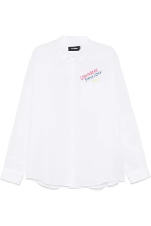 Dsquared2 Overhemden, Heren, Wit, L, Witte Overhemd met Borstzak