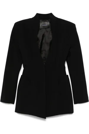 MUGLER Jassen, Dames, Zwart, S, Sculpturaal Zwart Jack