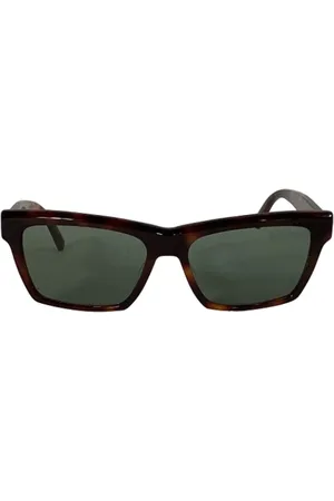 Saint Laurent Pre-owned, Heren, Bruin, ONE Size, Pre-owned Acetate sunglasses