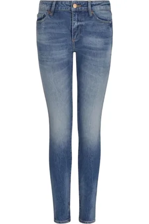 Armani Exchange Jeans, Dames, Blauw, W27, Katoen, Blauwe Skinny Jeans Damesmode