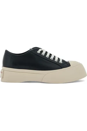 Marni Schoenen, Dames, Zwart, 36 EU, Leer, Stijlvolle Sneakers voor Vrouwen