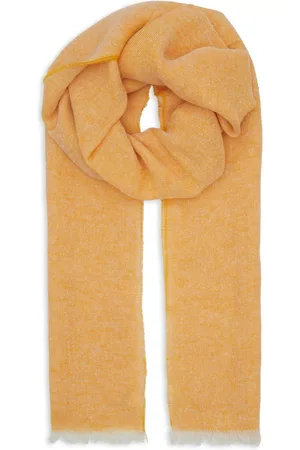 Gallo Accessoires, unisex, Geel, ONE Size, Linnen, Unisex geel zijden en linnen sjaal met effen kleur