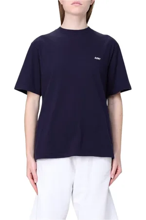 Autry Tops, Dames, Blauw, L, Blauw T-shirt voor vrouwen