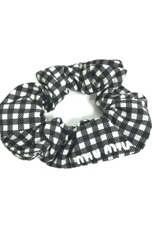 Miu Miu Pre-owned, Dames, Zwart, ONE Size, Pre-owned Fabric hair-accessories