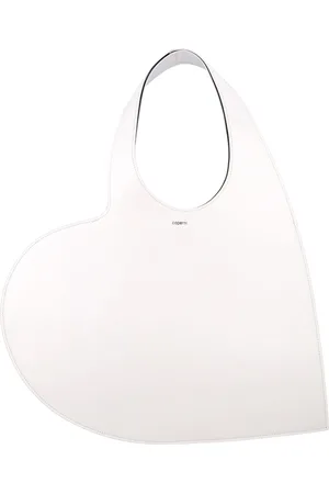 COPERNI Tassen, Dames, Wit, ONE Size, Leer, Hartvormige Tote Tas