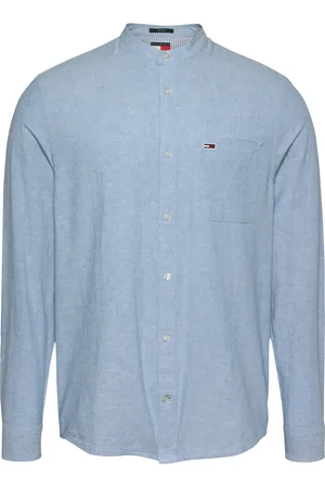 Tommy Hilfiger Overhemden, Heren, Blauw, XL, Denim, Azure Stijlvolle Denim Jeans