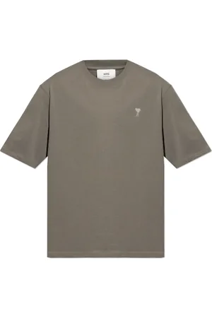 Ami Tops, Heren, Groen, S, Katoen, T-shirt met logo
