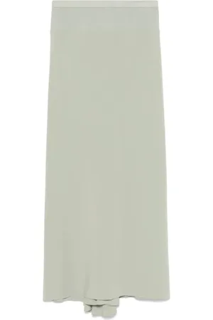 Rick Owens Rokken, Dames, Groen, M, Bias Cut Celadon Rok