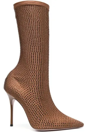 GEDEBE Schoenen, Dames, Bruin, 36 EU, Kristal Bootie Dameslaarzen
