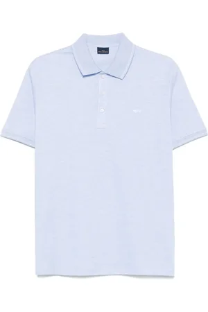 Paul & Shark Tops, Heren, Blauw, 4Xl, Katoen, Katoenen Polo Shirt 100% Gemaakt in Italië